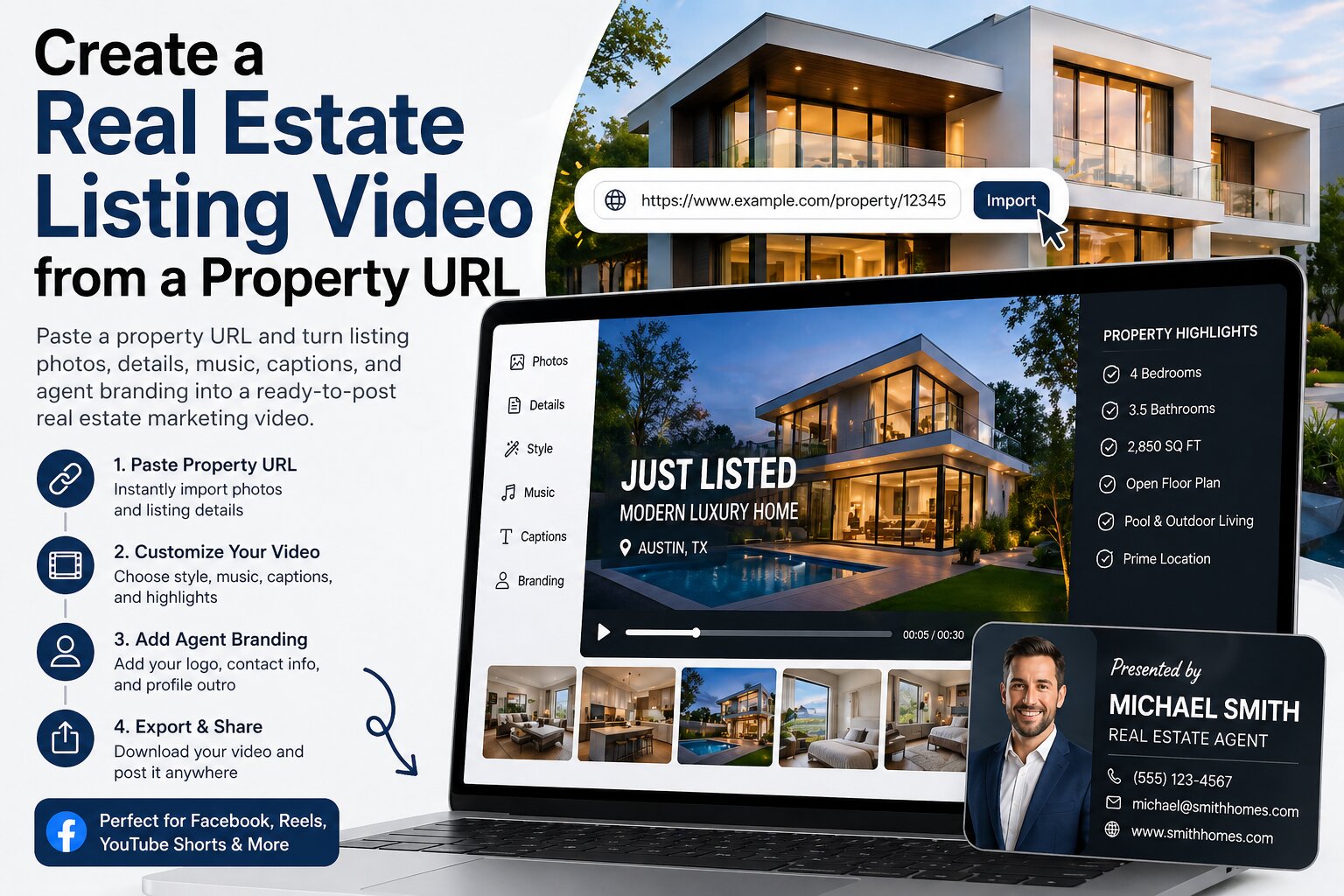 Create a Real Estate Listing Video from a Property URL